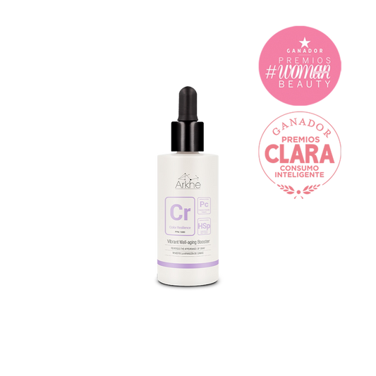 Arkhé Vibrant Well-Aging Booster ANTIOXIDANTE + ANTI-FRIZZ + PROLONGA EL COLOR + FORTALECEDOR + REVITALIZANTE 45ml